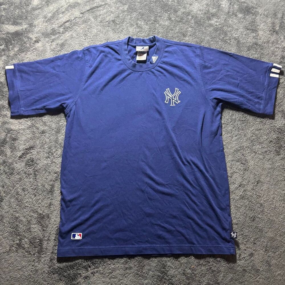 Adidas Men's Blue and Navy T-shirt